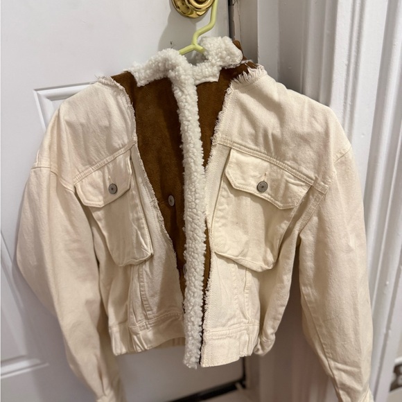 We The Free Brown and White Hooded Jacket - Picture 2 of 3